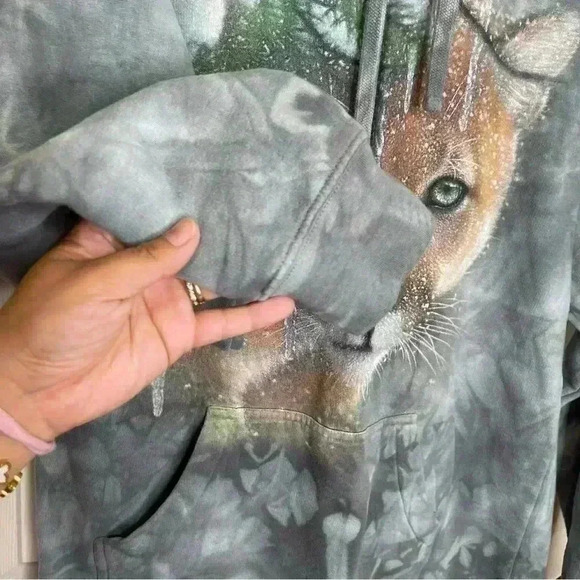 The Mountain Cougar Unisex Hooded Long Sleeve Winter Sweater Sz M - Picture 5 of 8